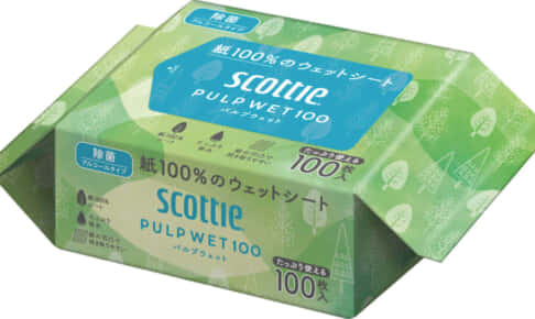 スコッティ、紙100％のウェットティッシュを販売開始