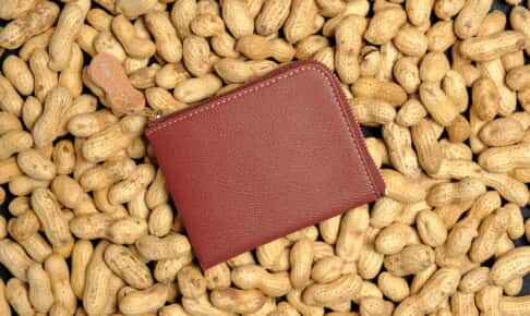 ピーナッツレザーの財布