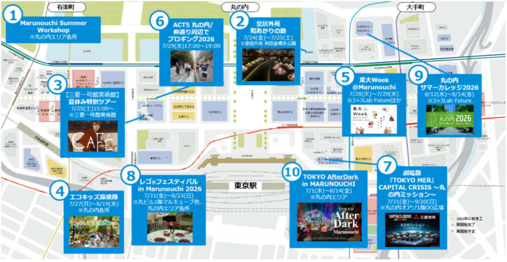 MARUNOUCHI SUMMER FEST」開催イベント（一部）