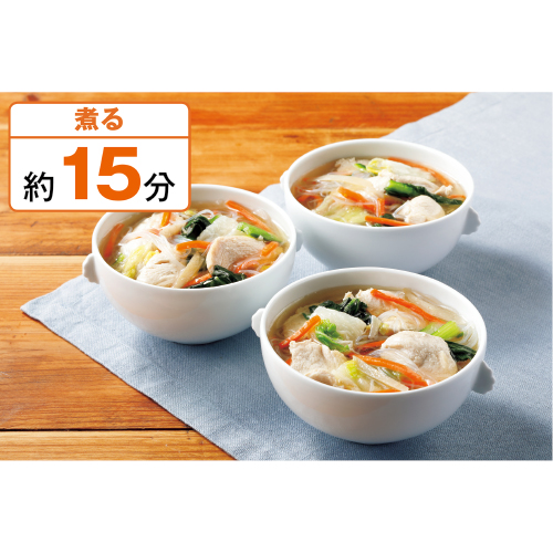 生活クラブ「冷凍 鶏と野菜春雨生姜スープ」