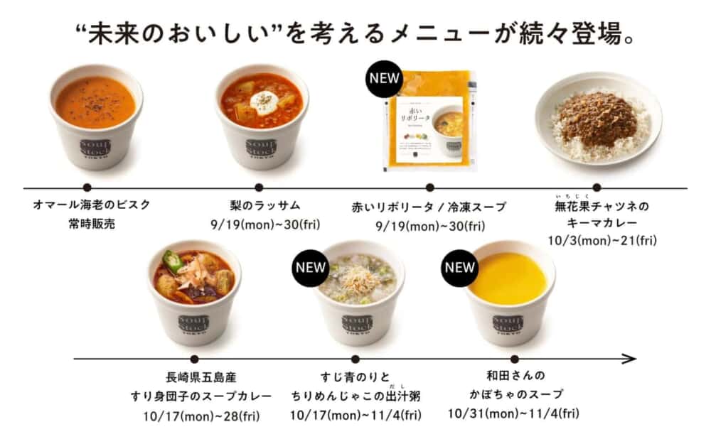Soup Stock Tokyoから廃棄野菜や未利用魚を使ったサステナブルスープ登場